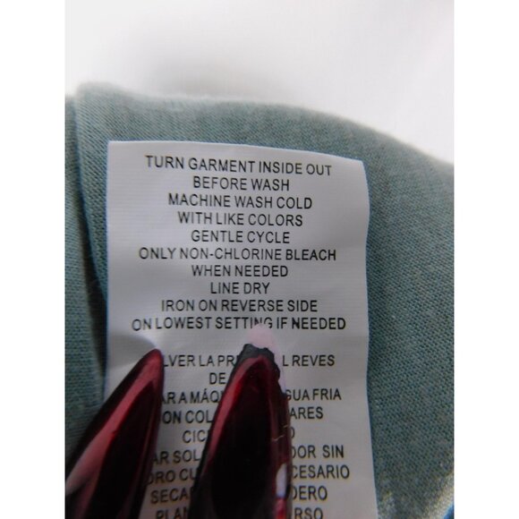 Jolt Mint Green Lace Cold-Shoulder Top L - Boho Flowy - Excellent - Picture 11 of 11